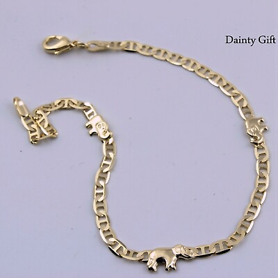 #ad Women Gold Filled Animal Elephant Mariner Link Chain Anklet Foot Bracelet 9.5quot; $15.75