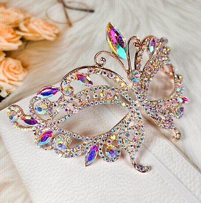 #ad Butterfly Masquerade Mask Gold Wedding Party Mask Mardi Gras New Year Party $31.99