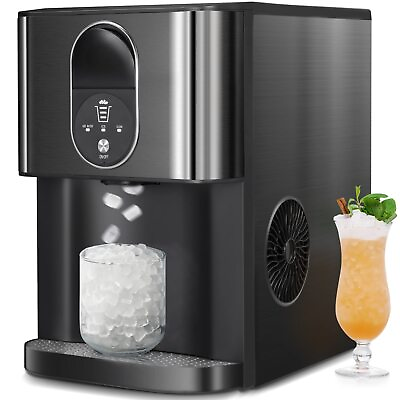 #ad Pebble Ice Maker Self Dispensing Countertop Nugget Ice Maker 55lbs 24H from TX $399.99