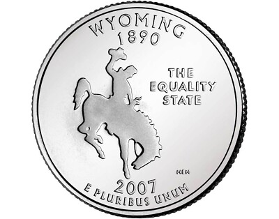 #ad 2007 D Wyoming State Quarter $1.55