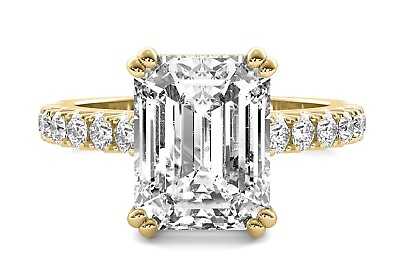 #ad 1.49 Ct VS1 G Lab Created Emerald Cut Diamond Engagement Ring 14k Yellow Gold $1428.00