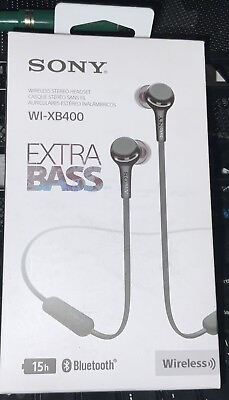 #ad Sony WI XB400 In Ear Extra Bass Headphones Black New Retail Packaged $52.99