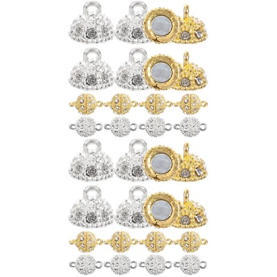 #ad 24 pcs Magnetic Clasps Converter Necklace Clasps Closures Necklace Bracelet $13.77