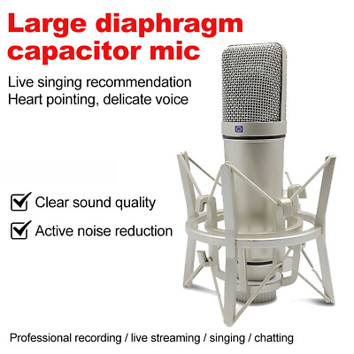 #ad U87 Condenser Microphone With Shockmount For Vocal Music Studio Sound $28.02