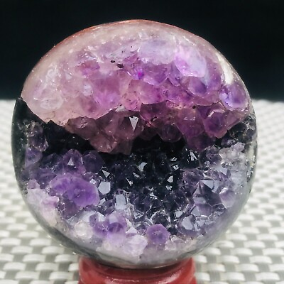 #ad 400g Natural Amethyst geode quartz ball crystal Start smiling sphere healing $80.79