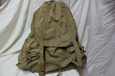 #ad US Military Issue WW2 WWII ARMY MARINE COMBAT FIELD PACK Backpack Original 1942 $59.95