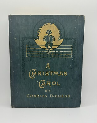#ad Rare Antique 1891 A Christmas Carol Book Charles Dickens $359.00