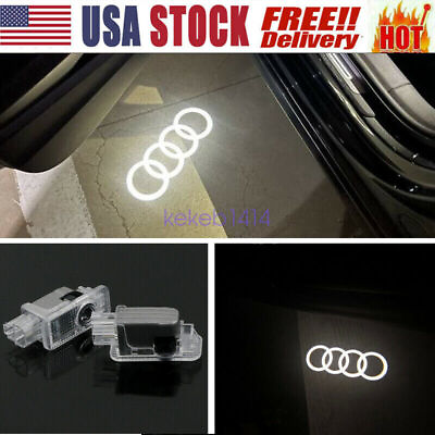 #ad 2Pcs HD LED Door Puddle Welcome Courtesy Lights For Audi A3 A4 A5 A6 A7 RS SQ5 $22.95