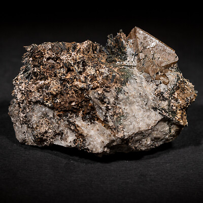 #ad Zircon crystal clusters on matrix. 67 g 2.36 oz mineral specimen. Kola Russia $129.50