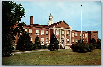 #ad Vtg Dover Delaware DE Dover High School 1950s Chrome View Postcard $1.99