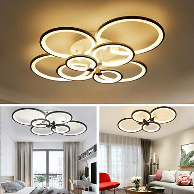 #ad Acrylic Chandelier Light Ceiling Lamp Modern LED For Living Room BedroomRemote $46.93