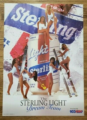 #ad 1994 Sterling Light Dream Team 19.5quot; x 27.5quot; Poster. Evansville Indiana Brewing $18.69