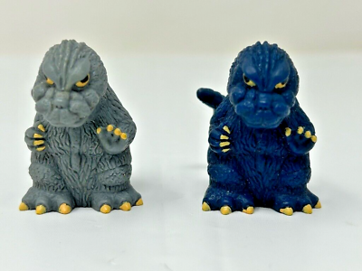 #ad Vintage 1998 SD Godzilla Godzilla Lot 2 Mini Figure Finger Puppet BANDAI $38.00