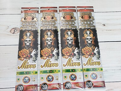 #ad Santa Muerte White Holy Death Mystico Incense 80 Sticks Mirra Fino Aroma $20.99