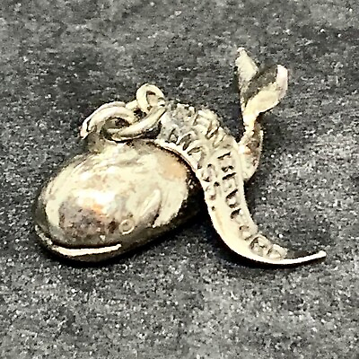 #ad Vintage JP Sterling New Bedford MA Whale Charm $34.99