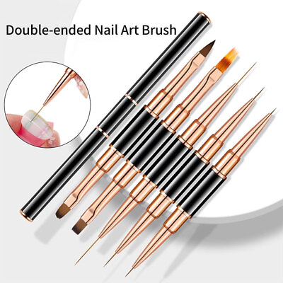 #ad 1Pc Double Head Nail Art Liner Painting Pen Drawing Pen DIY UV Gel Manicure Tool $1.99