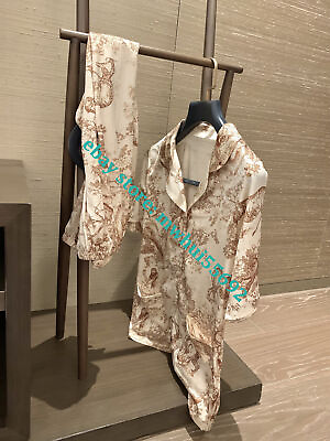 #ad 2024 Spring Summer Fashion Silk Satin Nightwear Set Size SML $76.00