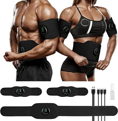 #ad EMS Abdominal Muscle Core Toning Trainer Stimulator Flex Toner Tactical Gym Belt $20.99