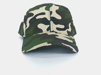 #ad Army camo green hat hook amp; loop back work cap 6 panel camouflage men head wear $5.99