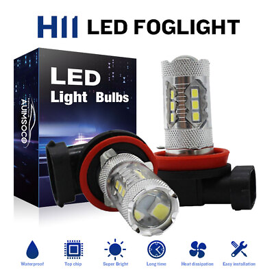 #ad 2pcs H11 H8 H11 100W 6000K White Fog Lights LED Driving Bulbs DRL Kit 100W Lamps $16.99