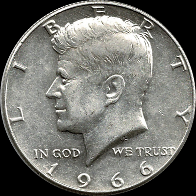 #ad A 1966 P Kennedy Half Dollar 40% SILVER US Mint quot;Circulatedquot; $6.49