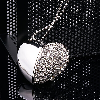 #ad Diamond Crystal Heart Necklace Style 100pcs 64G USB Flash Drive For Wedding Gift $495.00