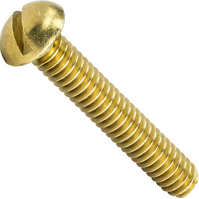 #ad 1 4 20 Brass Round Head Machine Screws Bolts Slotted Drive All Lengths Available $139.26