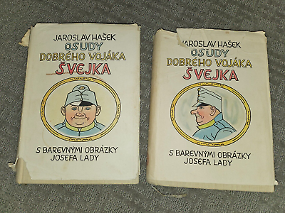 #ad Jaroslav Hasek 4 volume 1960 printing Osudy Dobreho Vojaka Svejka Il Josefa Lady $250.00