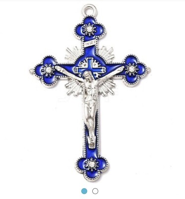 #ad Beautiful Religious Jesus on the Cross Enamel Pendant charm or Necklace Charm $15.95