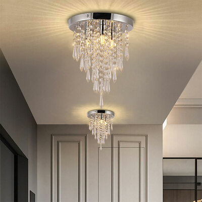 #ad #ad Modern New Mini Chandelier Crystal Pendant Light Flush Mount Small Ceiling Light $22.00