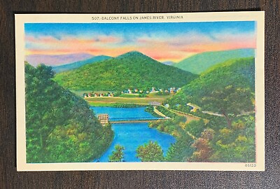 #ad Postcard Balcony Falls On James River Virginia $3.79