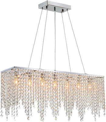 #ad Rectangle Crystal Chandelier Modern Chandeliers for Dining Room K9 Crystal Rai $138.99