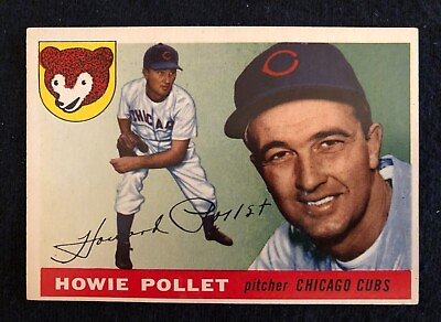#ad 1955 Topps Baseball Card Howie Pollet #76 NRMT Range O C CF $8.99