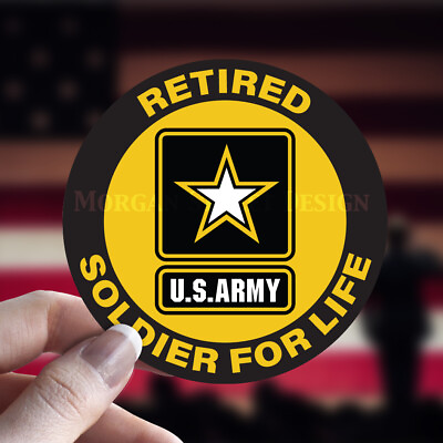 #ad US Army Retired Veteran Decal Sticker $3.99