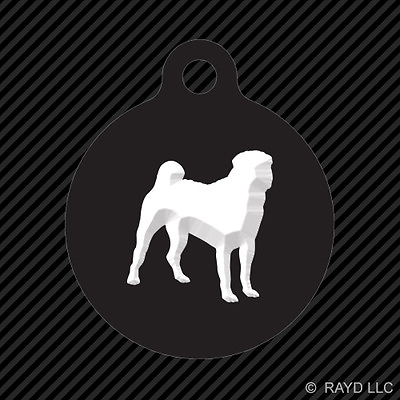 #ad Chinese Shar Pei Keychain Round with Tab dog engraved many colors dog canine pet $9.96
