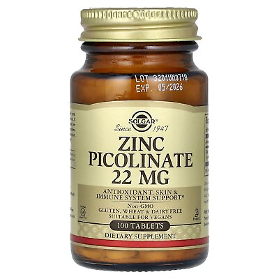 #ad Zinc Picolinate 22 mg 100 Tablets $13.49