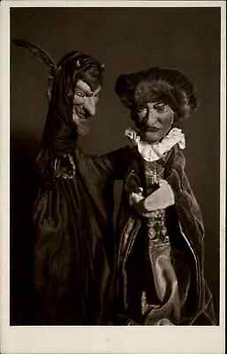 #ad Hand Puppets Devil amp; King Jugendburg Hohnstein Germany Real Photo Postcard $22.49
