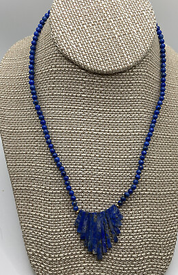 #ad 15 inch Lapis Lazuli necklace. $25.00