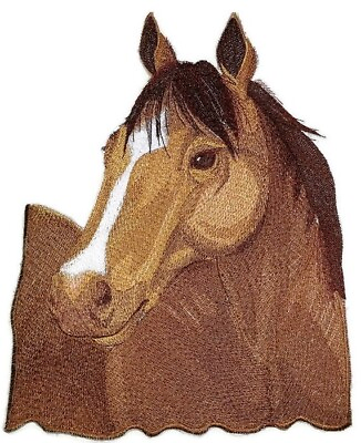 #ad Quarter Horse Face Embroidered Iron On Sew Patch 11quot; x 8quot; $45.99