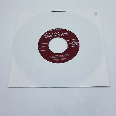 #ad Oscar Peterson Quartet Body amp; Soul Pt. 1 amp; 2 Clef Records 7quot; Jazz EP Strong VG $14.95