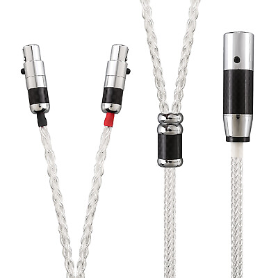 #ad 16cores Pure Silver 4 Pin XLR Balanced Cable Compatible with Audeze LCD 2 LCD 4 $237.50