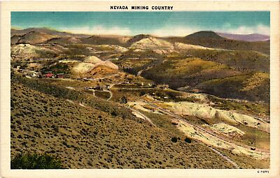 #ad Vintage Postcard Nevada Mining Country Early 1900s $8.95