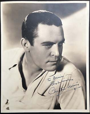 #ad Handsome inscribed late 1930s 8x10 photo of CHESTER MORRIS Signed $76.00