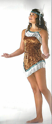 #ad Adult XL CHEROKEE MAIDEN Dance Costume with Headdress $25.00
