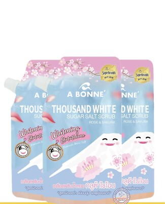 #ad A Bonne Thousand White Sugar Salt Scrub Rose amp; Sakura 350g x 3 $44.99