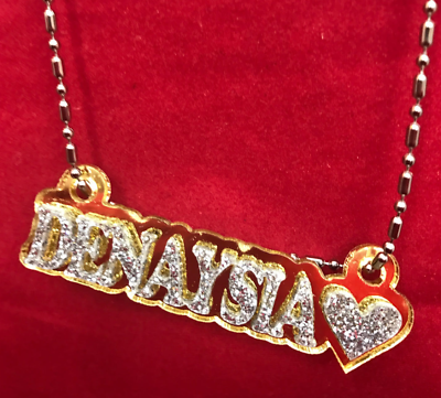 #ad Personalized Name Plate Custom Name Necklace Nameplate Name Laser Cut Designed $14.00