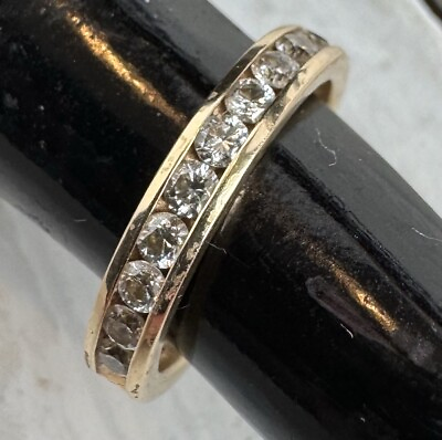 #ad Ladies Genuine Diamond 14k Gold Channel Band Ring .50 ct tw Round Diamonds SI1 $1500.00