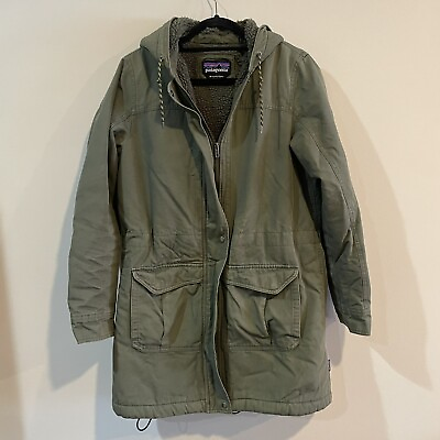 #ad Patagonia Insulated Prairie Dawn Parka Coat Jacket Women#x27;s Green Size Medium $145.00