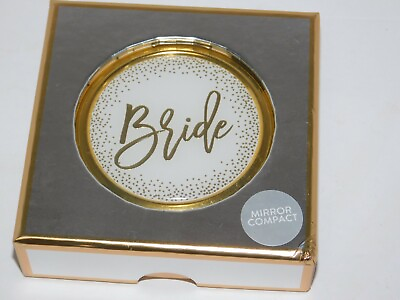 #ad #ad Bride Bridal Gift Mirror Compact Golden amp; Gold $8.76