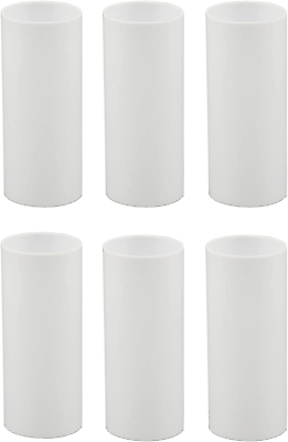 #ad Set of 6 3 Inch Tall White Plastic Candle Covers Sleeves Chandelier Socket NEW $28.99
